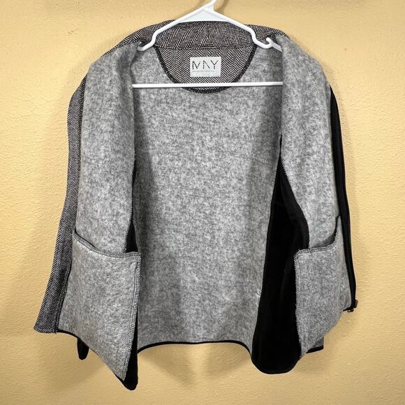 Marc NY Andew Full Zip Jacket Black White Herringbone Womens Size S - Picture 5 of 13